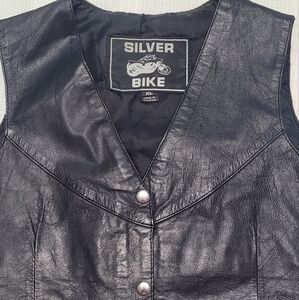 Silver Bike Leather Vest